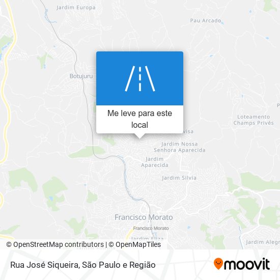 Rua José Siqueira mapa