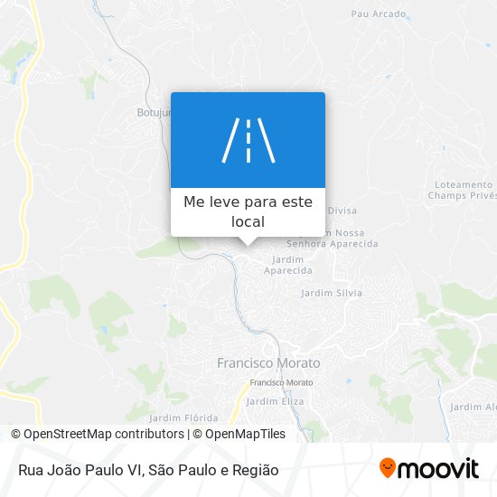 Rua João Paulo VI mapa