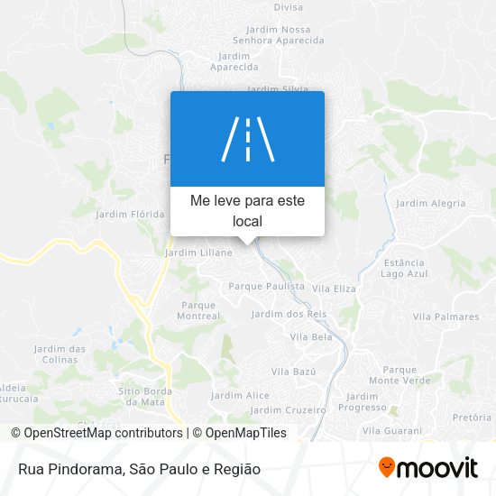 Rua Pindorama mapa