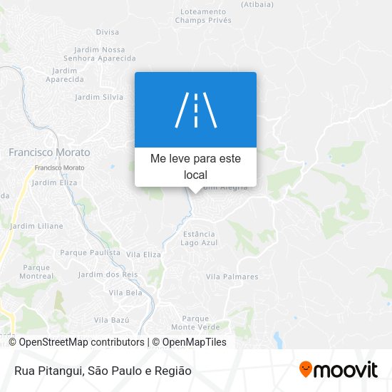 Rua Pitangui mapa