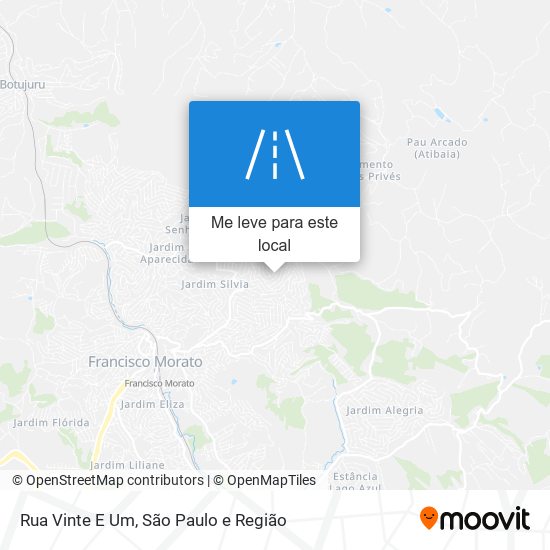 Rua Vinte E Um mapa