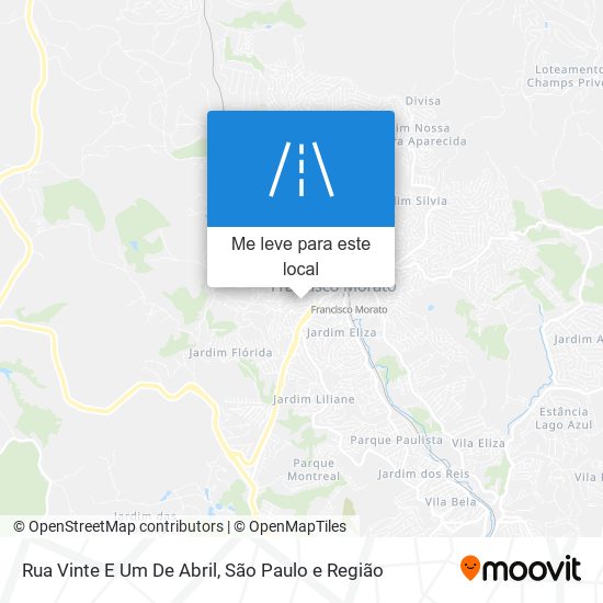 Rua Vinte E Um De Abril mapa