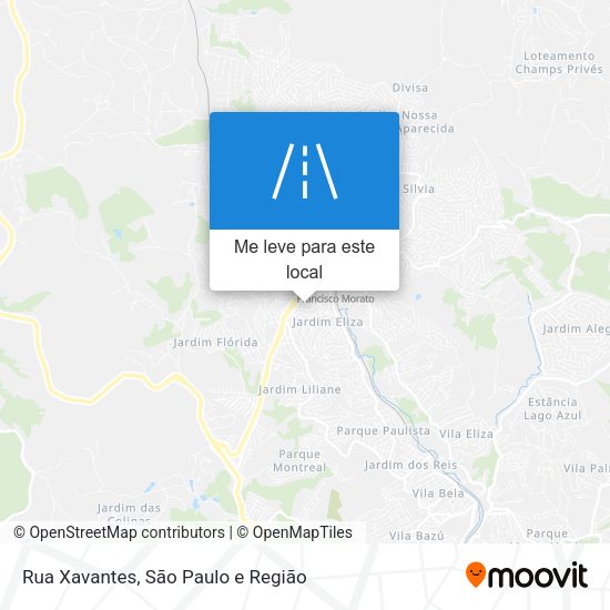 Rua Xavantes mapa