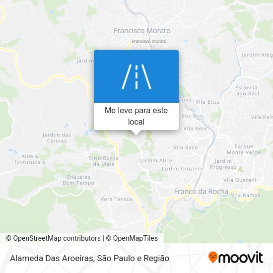 Alameda Das Aroeiras mapa
