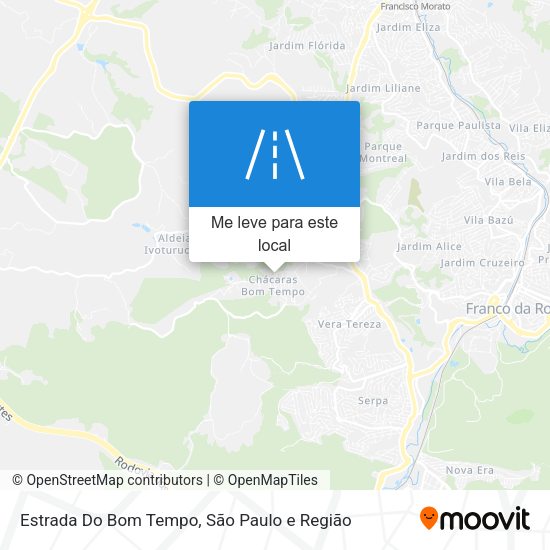 Estrada Do Bom Tempo mapa