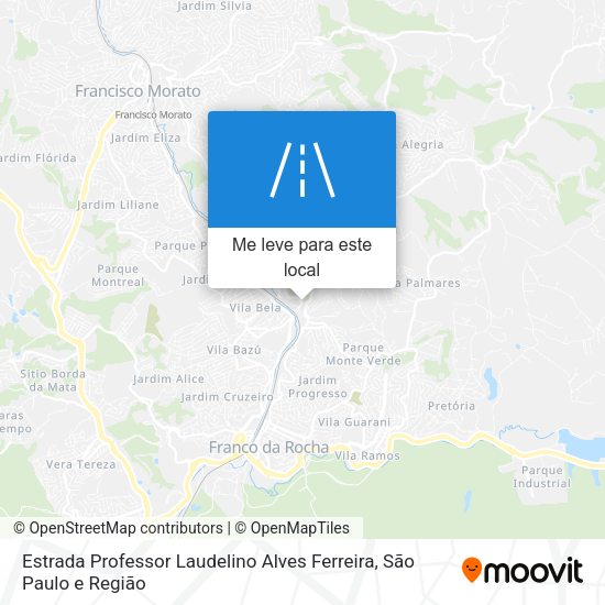Estrada Professor Laudelino Alves Ferreira mapa