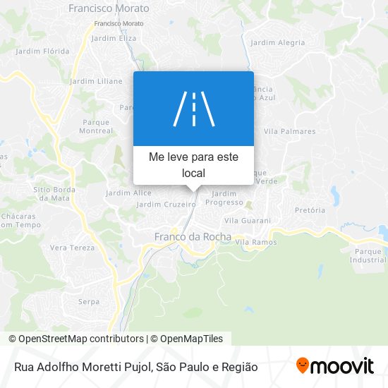 Rua Adolfho Moretti Pujol mapa