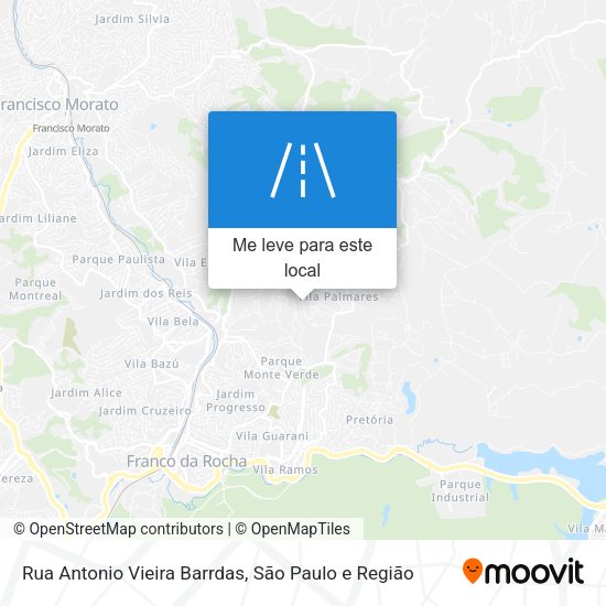 Rua Antonio Vieira Barrdas mapa