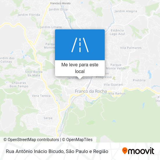 Rua Antônio Inácio Bicudo mapa