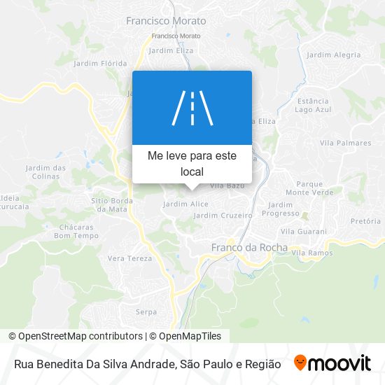 Rua Benedita Da Silva Andrade mapa