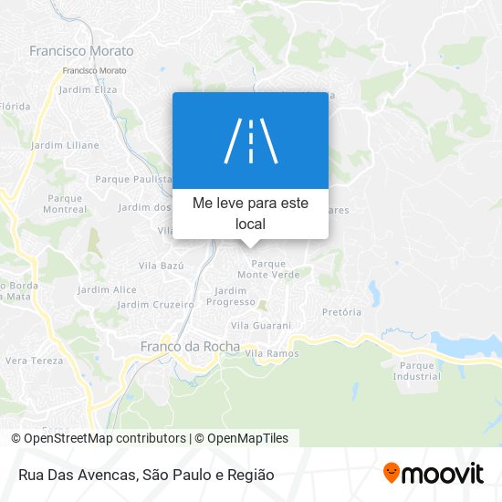 Rua Das Avencas mapa