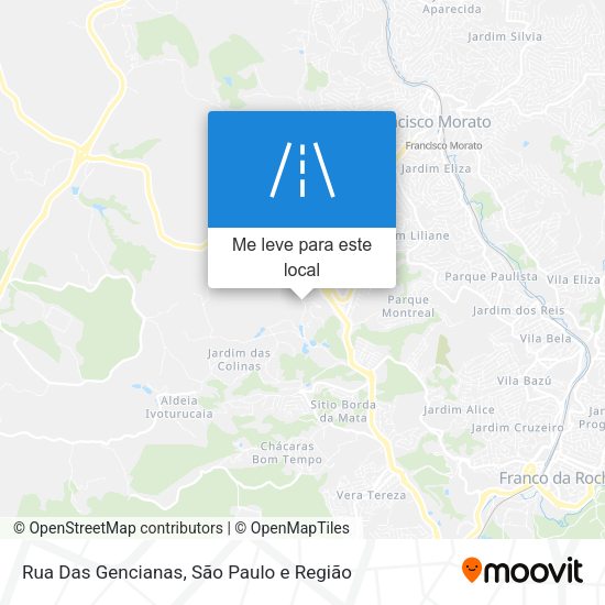 Rua Das Gencianas mapa