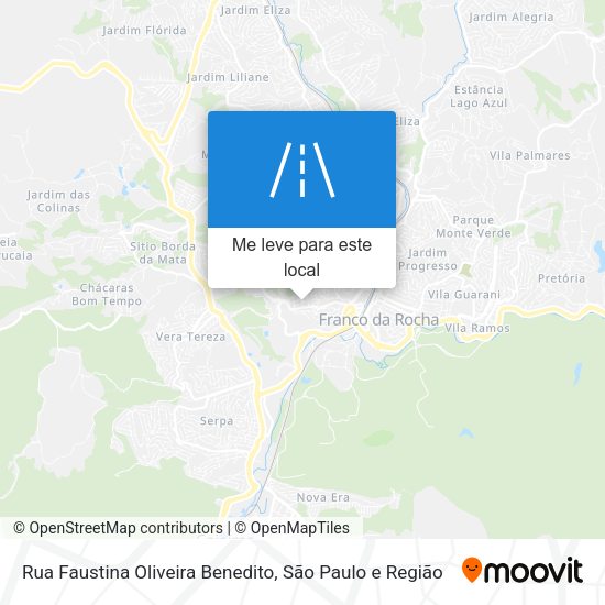 Rua Faustina Oliveira Benedito mapa