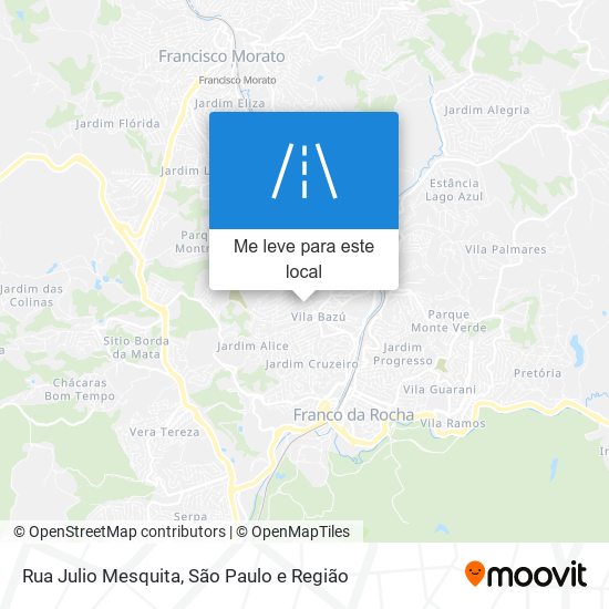 Rua Julio Mesquita mapa