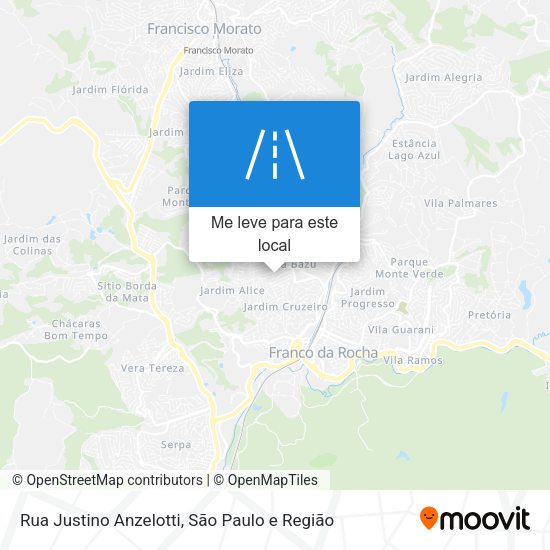 Rua Justino Anzelotti mapa