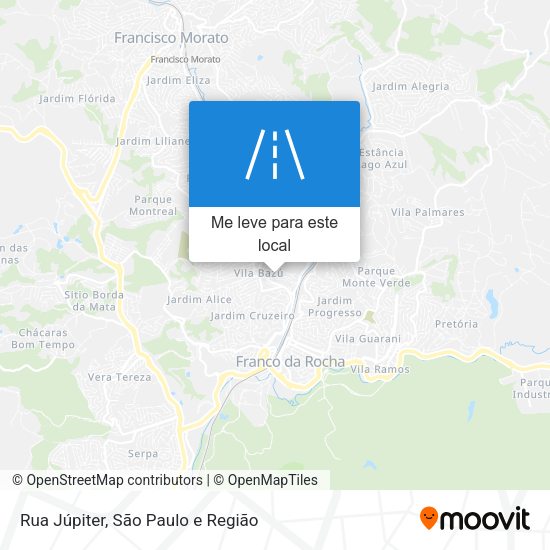 Rua Júpiter mapa