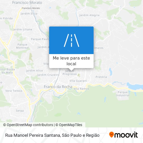 Rua Manoel Pereira Santana mapa