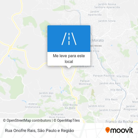 Rua Onofre Rais mapa