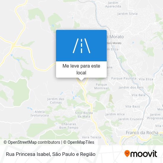 Rua Princesa Isabel mapa
