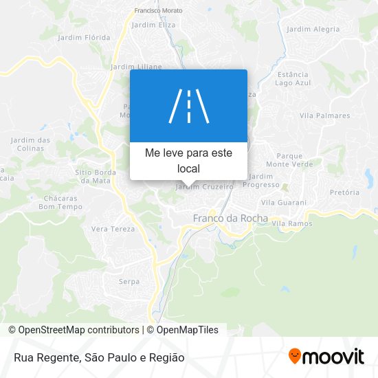 Rua Regente mapa