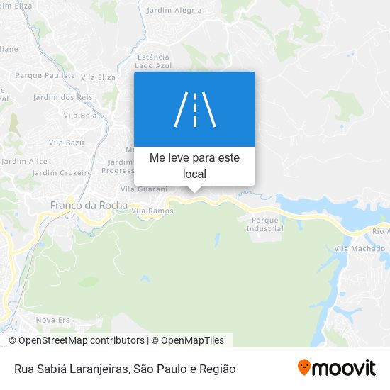 Rua Sabiá Laranjeiras mapa