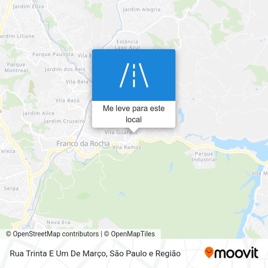 Rua Trinta E Um De Março mapa