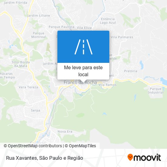 Rua Xavantes mapa