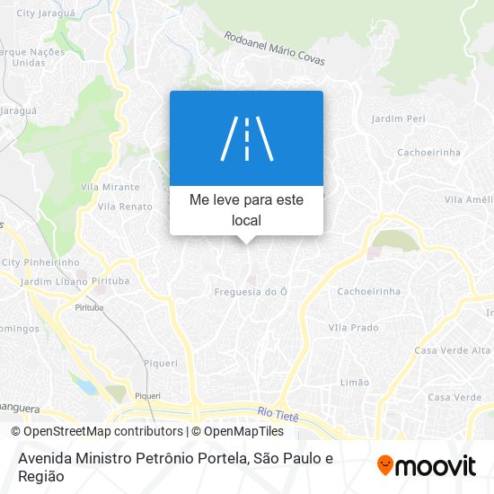 Avenida Ministro Petrônio Portela mapa