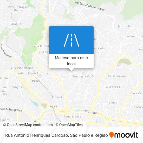 Rua Antônio Henriques Cardoso mapa