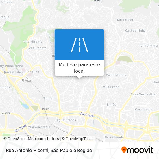 Rua Antônio Picerni mapa