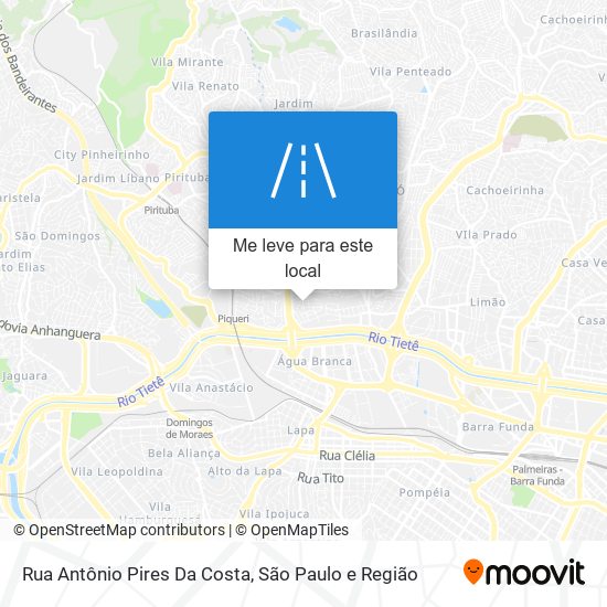 Rua Antônio Pires Da Costa mapa