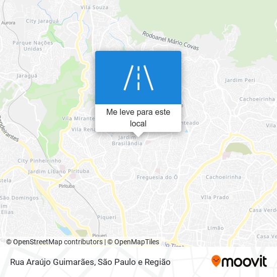 Rua Araújo Guimarães mapa