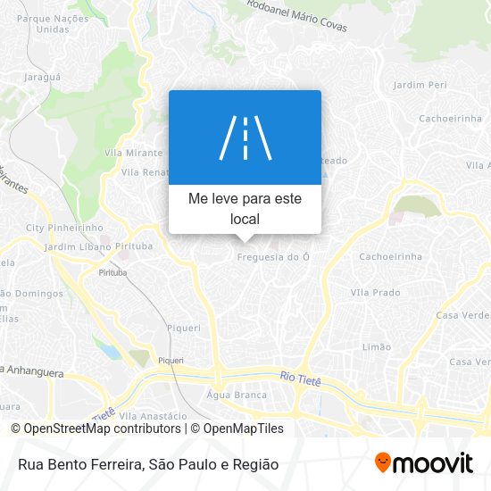 Rua Bento Ferreira mapa