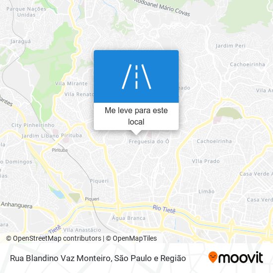 Rua Blandino Vaz Monteiro mapa