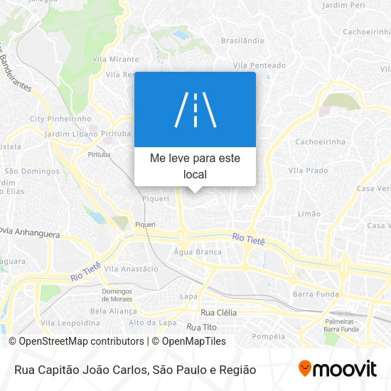 Rua Capitão João Carlos mapa