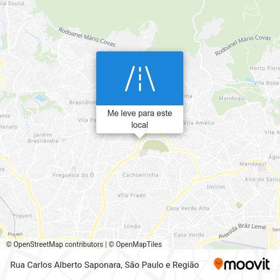 Rua Carlos Alberto Saponara mapa