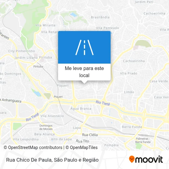 Rua Chico De Paula mapa