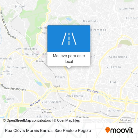 Rua Clóvis Morais Barros mapa