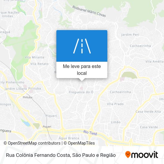 Rua Colônia Fernando Costa mapa