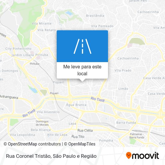 Rua Coronel Tristão mapa