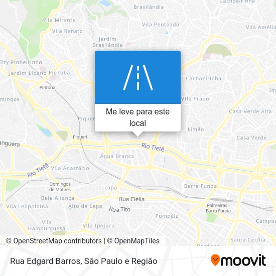 Rua Edgard Barros mapa
