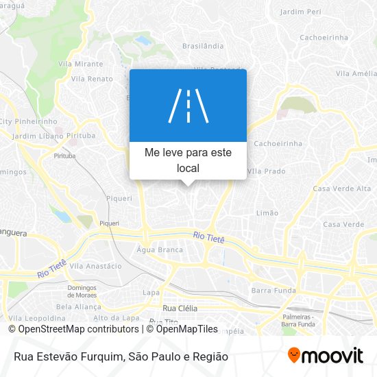 Rua Estevão Furquim mapa