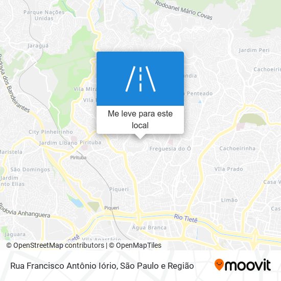 Rua Francisco Antônio Iório mapa