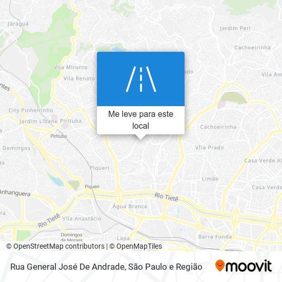 Rua General José De Andrade mapa