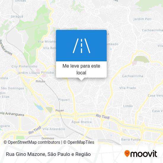 Rua Gino Mazone mapa