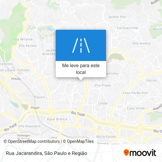 Rua Jacarandira mapa