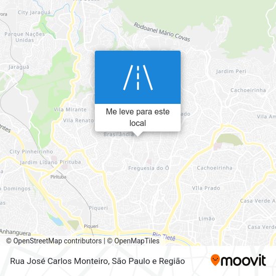 Rua José Carlos Monteiro mapa