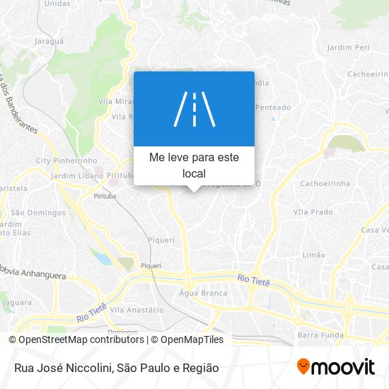 Rua José Niccolini mapa