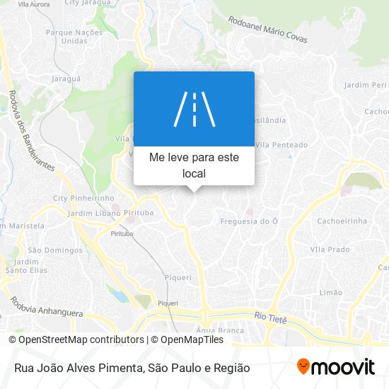 Rua João Alves Pimenta mapa