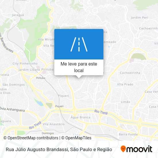 Rua Júlio Augusto Brandassi mapa